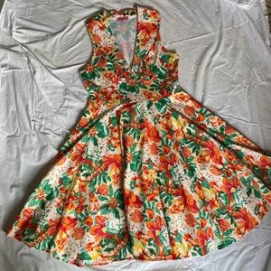 Rebel Love orange floral dress✨ In like new condition